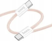 Kable USB - Kabel USB Hoco HOCO kabel Typ C do Typ C 3A 60W X104 1 m różowy - miniaturka - grafika 1