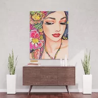 Malowanie po numerach - Malowanie po numerach - Dziewczyna z portretu 50x40 cm - miniaturka - grafika 1