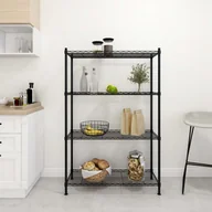 Szafy i regały magazynowe - vidaXL 4-poziomowy regał, 90x35x137 cm, czarny, 200 kg 324622 - miniaturka - grafika 1