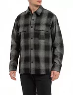 Koszule męskie - Replay koszula męska, 010 Black/Dark Grey, 3XL - miniaturka - grafika 1