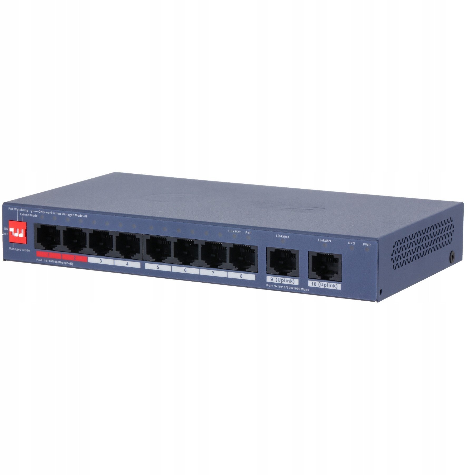 SWITCH POE CS4010-8ET2GT-110 8-PORTOWY DAHUA