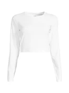 Koszulki i topy damskie - Koszulka damska treningowa Casall Graphic Crop Long Sleeve biały M - miniaturka - grafika 1