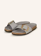 Klapki i japonki damskie - Birkenstock Klapki Madrid Big Buckle grau - miniaturka - grafika 1