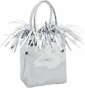 Balony i akcesoria - Obciążnik do balonów Mini torebka prezentowa srebrna - 178 g - miniaturka - grafika 1