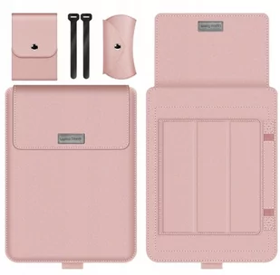 Etui Pokrowiec Na Laptopa Z Funkcją Podstawki 16\'\' Różowy - Torby na laptopy - miniaturka - grafika 1