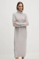 Sukienki - Tommy Hilfiger sukienka wełniana kolor szary midi oversize WW0WW43080 - miniaturka - grafika 1