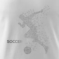 Odzież sportowa dziecięca - Koszulka dla dzieci dziecięca dla piłkarza z piłkarzem piłkarz piłkarska biała-122 cm/6 lat - miniaturka - grafika 1