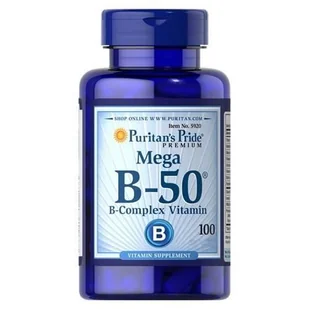 Puritan's Pride B-50 B-Complex Vitamin - 100caplets - Witaminy i minerały dla sportowców - miniaturka - grafika 1