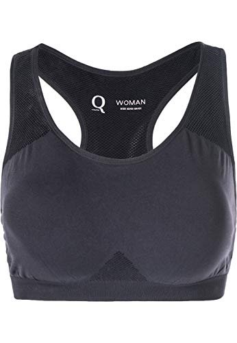 Q SPORTSWEAR Różowy biustonosz sportowy, czarny, 44/46