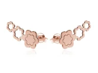 Kolczyki - Kolczyki typu nausznica - Kwiatuszki - rose gold - miniaturka - grafika 1