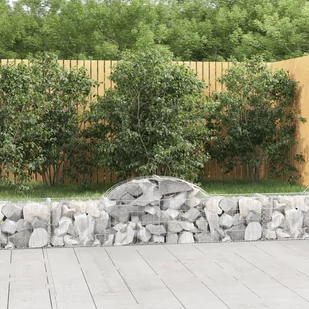 vidaXL Kosze gabionowe, 20 szt, 200x30x40/60 cm, galwanizowane żelazo - Pozostałe narzędzia ogrodowe - miniaturka - grafika 1