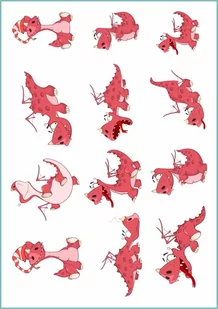 Tatuaże tymczasowe zmywalne, PINK DINO, arkusz A4 - Prace ręczne dla dzieci - miniaturka - grafika 1