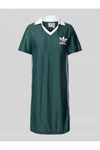Sukienka o długości do kolan z wykładanym kołnierzem i dekoltem w serek - adidas Originals - Sukienki - miniaturka - grafika 1