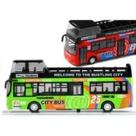 Samochody i pojazdy dla dzieci - Lean Toys Autobus Piętrowy Turystyczny Otwierane Drzwi - miniaturka - grafika 1