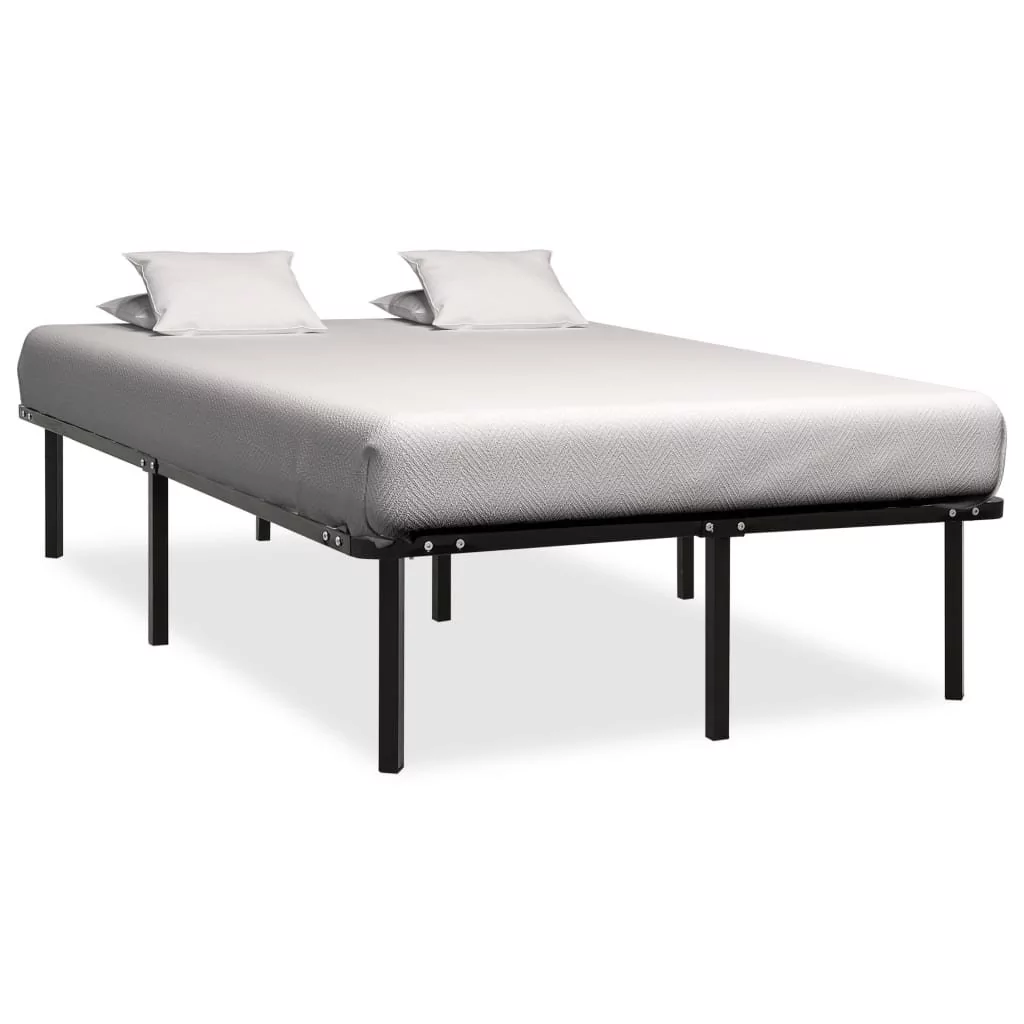 Vida Rama łóżka czarna metalowa 120 x 200 cm V-284680