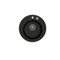 Zlewozmywaki - QUADRON Zlewozmywak MORGAN 210 czarny mat/stal HB8301U7-BS HB8301U7-BS - miniaturka - grafika 1