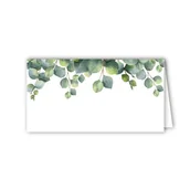 Dekoracje i nakrycia stołu na imprezę - Winietki, wizytówki na stół eukaliptus - 10 sztuk - miniaturka - grafika 1