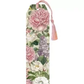 Zakładki do książek - Zakładka 142 ze wstążką Piwonie i róże - miniaturka - grafika 1