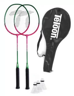 Teloon Komplet Do Badmintona 2 rakietki +3 lotki Zestaw - Badminton - miniaturka - grafika 1