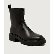 Botki damskie - Calvin Klein Skórzane botki - miniaturka - grafika 1