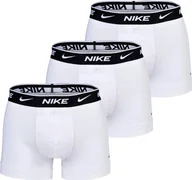 Majtki męskie - Bokserki męskie NIKE, 3-pak - kąpielówki, logo w pasie, bawełna elastyczna biała XL - miniaturka - grafika 1