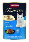 Mokra karma dla kotów - Animonda Cat Vom Feinsten Adult Drób + filet z mintaja saszetka 85g AAK 83061 - miniaturka - grafika 1