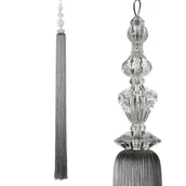 Akcesoria do wystroju okien - Sznur Dekoracyjny do Zasłon 100 x 8 Pola Srebrny - miniaturka - grafika 1