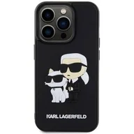 Etui i futerały do telefonów - Obudowa dla telefonów komórkowych Karl Lagerfeld 3D Rubber Karl and Choupette na Apple iPhone 14 Pro (KLHCP14L3DRKCNK) Czarny - miniaturka - grafika 1