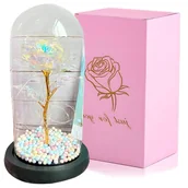 Księgarnia OUTLET - EXTRALINK HOME WIECZNA RÓŻA W SZKLE ŚWIECĄCA LED RÓŻOWA W-861 - miniaturka - grafika 1