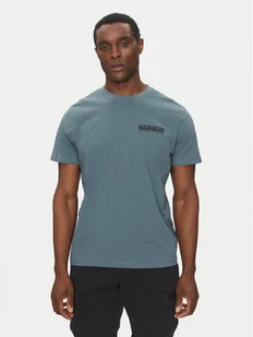 Napapijri T-Shirt S-Vignoni NP0A4ILX Niebieski Regular Fit - Koszulki męskie - miniaturka - grafika 1