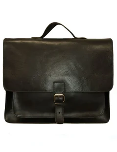 Skórzana Teczka Torba Listonoszka Stefania Czarna - Torebki damskie - miniaturka - grafika 1