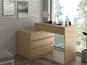 Biurka - Narożne biurko komputerowe z komodą Omega (T2) dąb craft - miniaturka - grafika 1