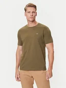 Koszulki męskie - Gant T-Shirt Shield 2003184 Zielony Regular Fit - miniaturka - grafika 1