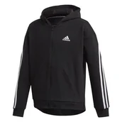Bluzy dla dziewczynek - Bluza dziecięca ADIDAS 3-STRIPES FULL-ZIP HOODIE 110 - miniaturka - grafika 1