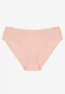 Majtki damskie - Różowe Majtki Figi z Bawełny z Ozdobną Nitką Asivia - miniaturka - grafika 1