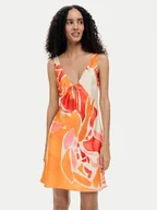 Sukienki - Desigual Sukienka letnia Delilah 26SWVW44 Pomarańczowy Regular Fit - miniaturka - grafika 1