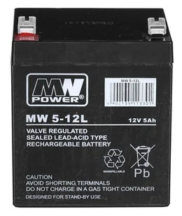 MW Power Akumulator AGM MW 5-12L 12V 5Ah T2 - Akumulatory ogólnego zastosowania - miniaturka - grafika 7