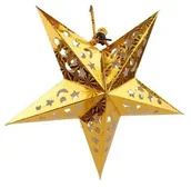 Ozdoby bożonarodzeniowe - GWIAZDA PAPIEROWA 3D ZAWIESZKA ŚWIĄTECZNA DUŻA - miniaturka - grafika 1