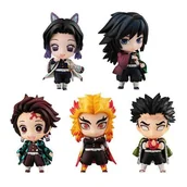Figurki kolekcjonerskie - Zestaw 5 Mini Figurek Demon Slayer: Kimetsu No Yaiba - Sailor Tanjiro & The Hashira Mascot Set A - miniaturka - grafika 1