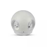 Lampy ogrodowe - V-tac kinkiet zewnętrzny VT-834 4W 4000K 440lm okrągły IP65 biały SKU 8552 - miniaturka - grafika 1