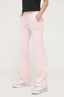 Spodnie damskie - Juicy Couture spodnie dresowe Del Ray kolor różowy gładkie - miniaturka - grafika 1