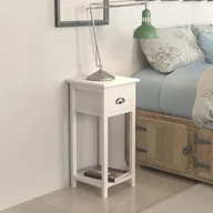 Szafki nocne - vidaXL Szafka nocna lub pod telefon z 1 szuflad Biaa - miniaturka - grafika 1
