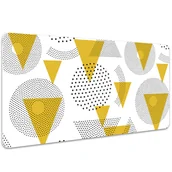 Podkładki na biurko - Podkładka na biurko z nadrukiem Geometryczne koła i trójkąty 100x50 cm - miniaturka - grafika 1