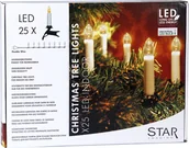 Oświetlenie świąteczne - Lampki choinkowe świeczki Led SVEA 25 lampek z żarówkami E10 B. Ciepłe do wewnątrz - miniaturka - grafika 1