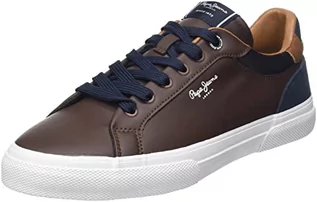 Trampki męskie - Pepe Jeans Męskie trampki Kenton Court, 878 BROWN, 40 EU - grafika 1