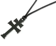 Naszyjniki męskie - WISIOREK Z CZARNYM KRZYŻEM KARAWAKA talizmany krzyże kolor czarny symbole chrześcijańskie sznurek (ar2630) - miniaturka - grafika 1