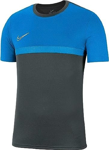 Nike Unisex Kids Academy Pro Top Ss Top Szary Antracyt/niebieski fotograficzny/niebieski / (biały) XS