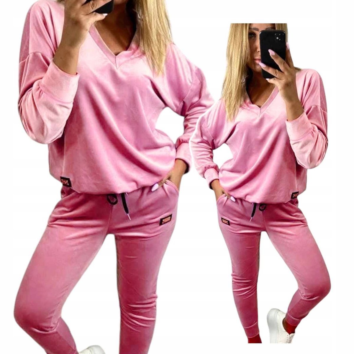 Dres WELUROWY komplet mięsisty przez głowę wygodny ciepły 54 56 7XL BIG