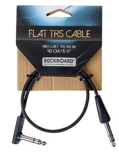 RockBoard Flat TRS 40S BK 40cm kabel jack stereo prosty kąt czarny - Kable - miniaturka - grafika 5