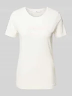 Koszulki i topy damskie - T-shirt z wyhaftowanym logo model ‘LUCIA’ - miniaturka - grafika 1